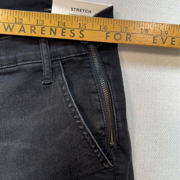 NWT Gap 1969 Womens True Skinny Jeans Sze 33 Black Denim  Mid Rise Ankle Lace Up - Picture 5 of 11